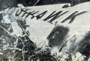 The Mohawk BAC 1-11 Flight 40 crashed near Blossburg, Pa after leaving Elmira, NY. Photo from the collection of Lonny Frost.
