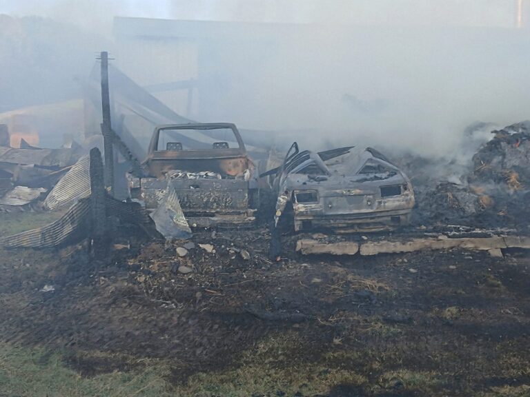 Mansfield Hose Company Gains Ground On Extinguishing Hay Fire