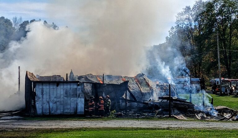 Hay Barn Destroyed By Flames In Mansfield