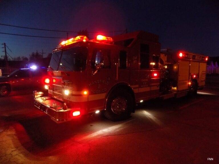 Slick Road Causes Water Truck Crash