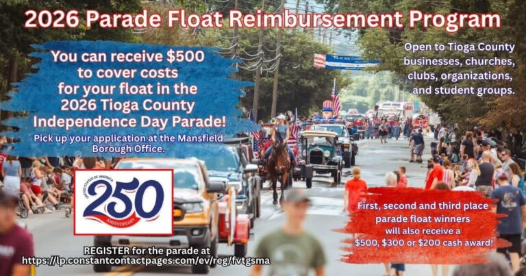 Get up to $500 of your Float Class Covered for the 2026 4th of July Parade