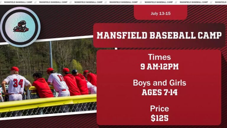 Mansfield to Hold Baseball Camp