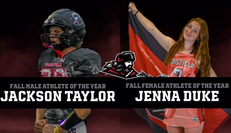Duke and Taylor Named 2025-26 Mansfield Fall Athletes of the Year